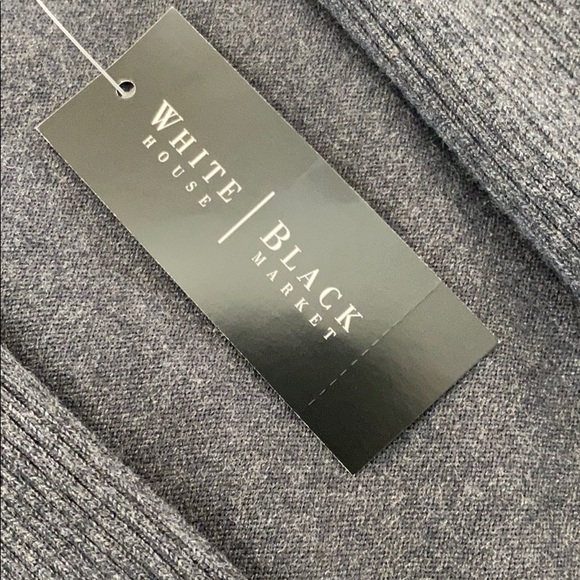 NWT WHBM Gray Fitted Open Front Tunic Cardigan - Picture 5 of 10